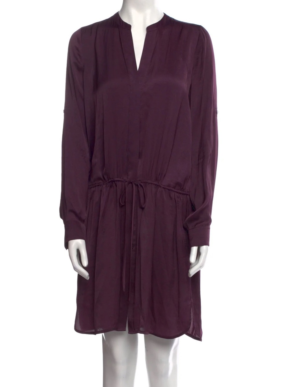Vince 100% Silk Long Sleeve Dress S
